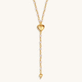 Supreme Love Rose Quartz Heart Gold Plated Necklace