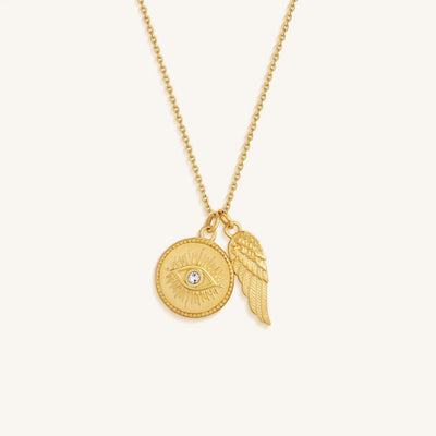 Guardian Wing Evil Eye Necklace