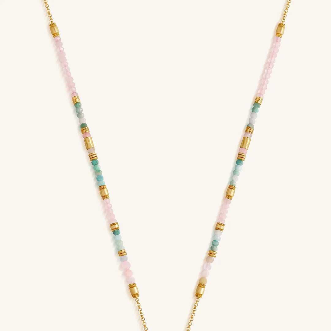 Heart of Serenity Multi-Stone Tube Necklace