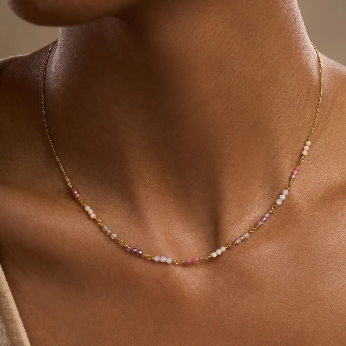 Soulful Radiance Multi-Stone Choker Necklace