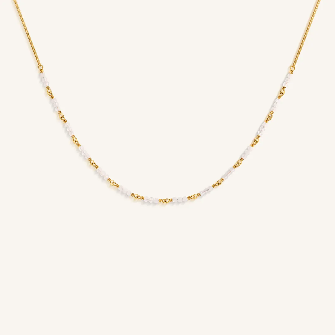 Lunar Serenity Moonstone Choker Necklace