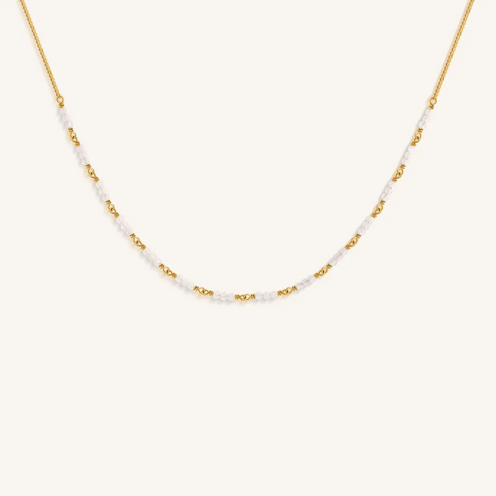 Lunar Serenity Moonstone Choker Necklace