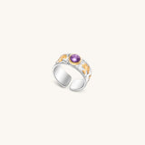 Soothing Relaxation Amethyst Tree of Life Ring