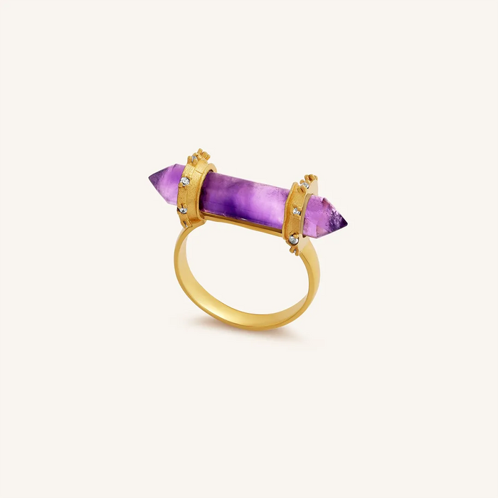 Radiant Intention Amethyst Crystal Ring