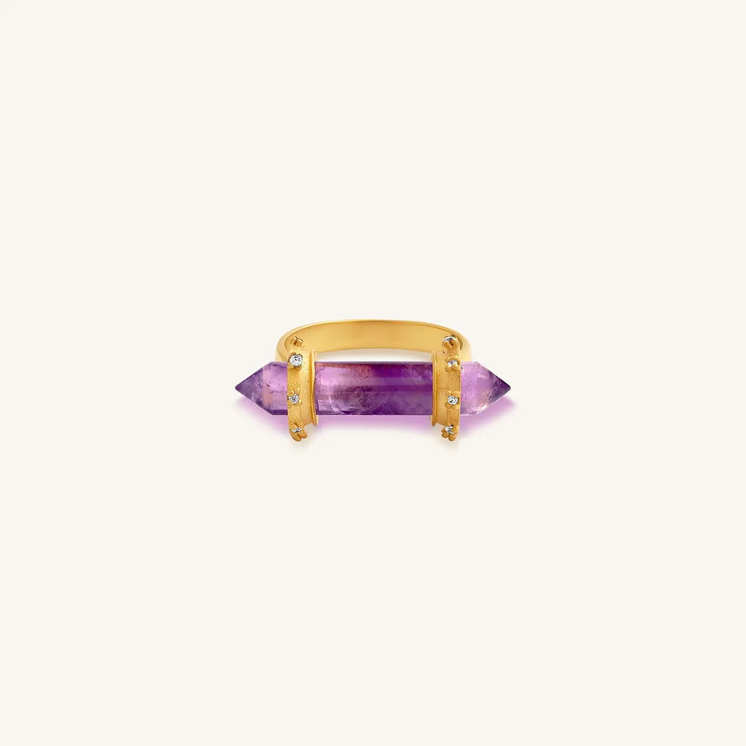 Radiant Intention Amethyst Crystal Ring