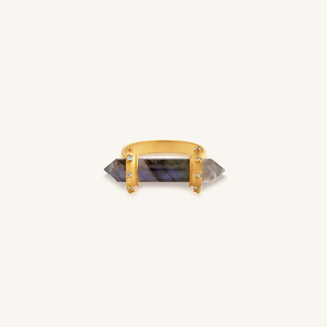 Inner Light Labradorite Crystal Ring