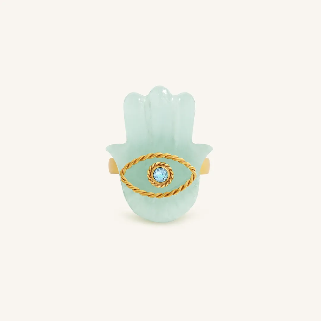 Skybound Blessings Hamsa Ring
