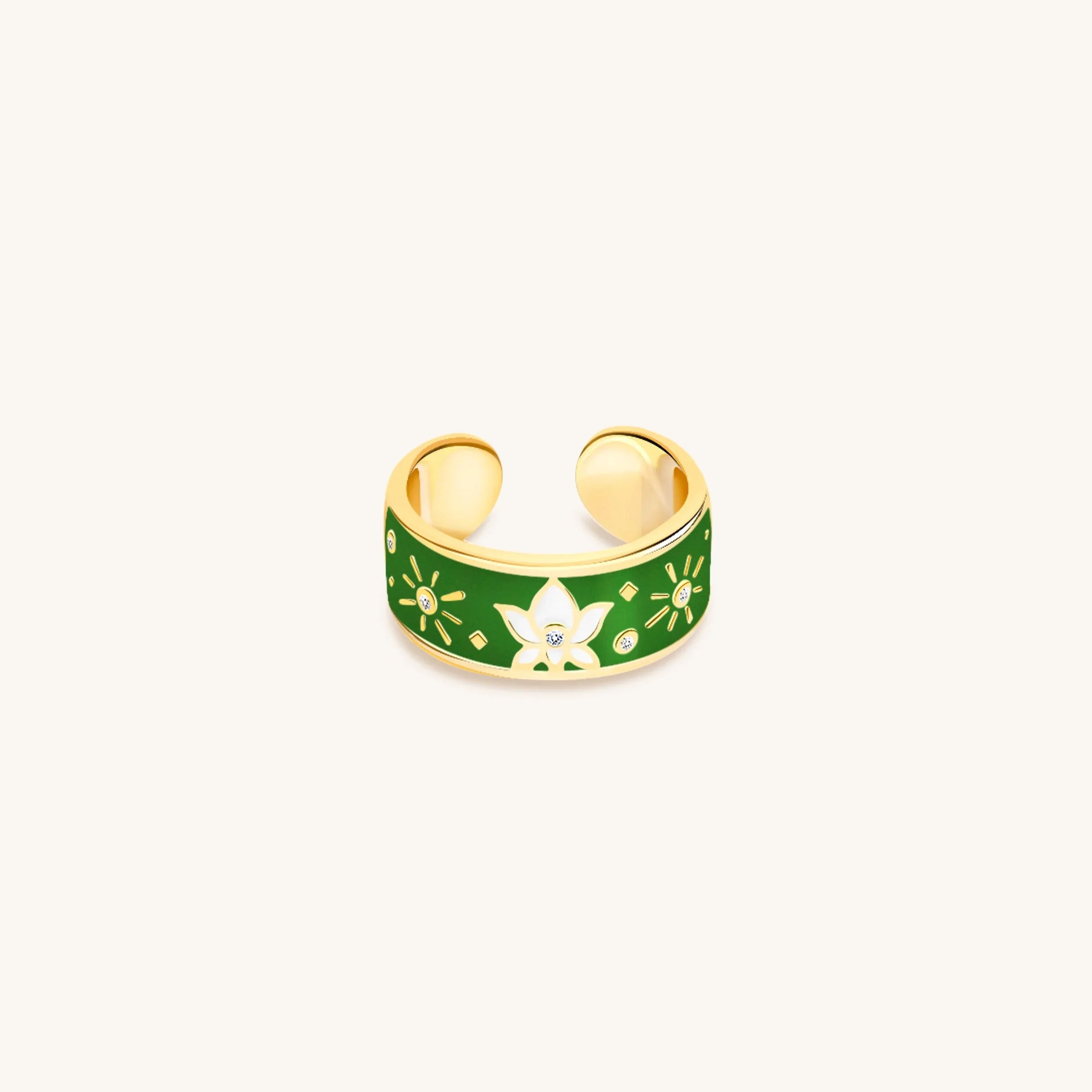 Joyous Light Diamond & Peridot Ring