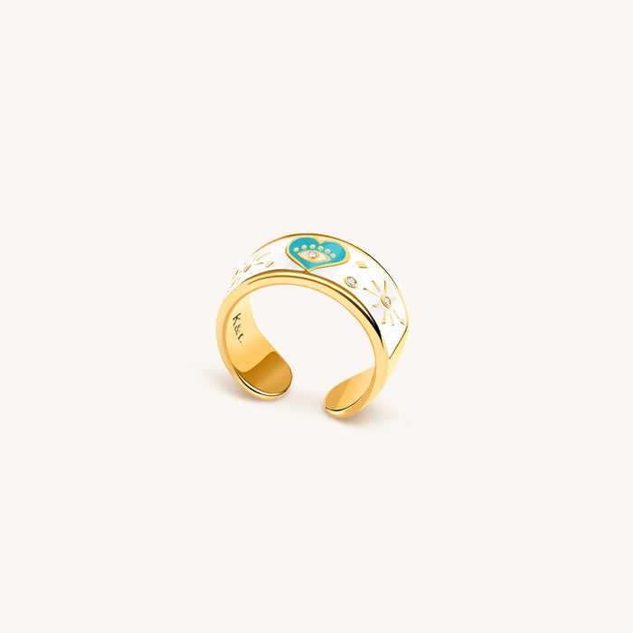 Boundless Love - Diamond & Blue Topaz Ring