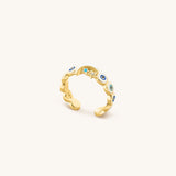 Sparkling Protection Moon & Star Ring