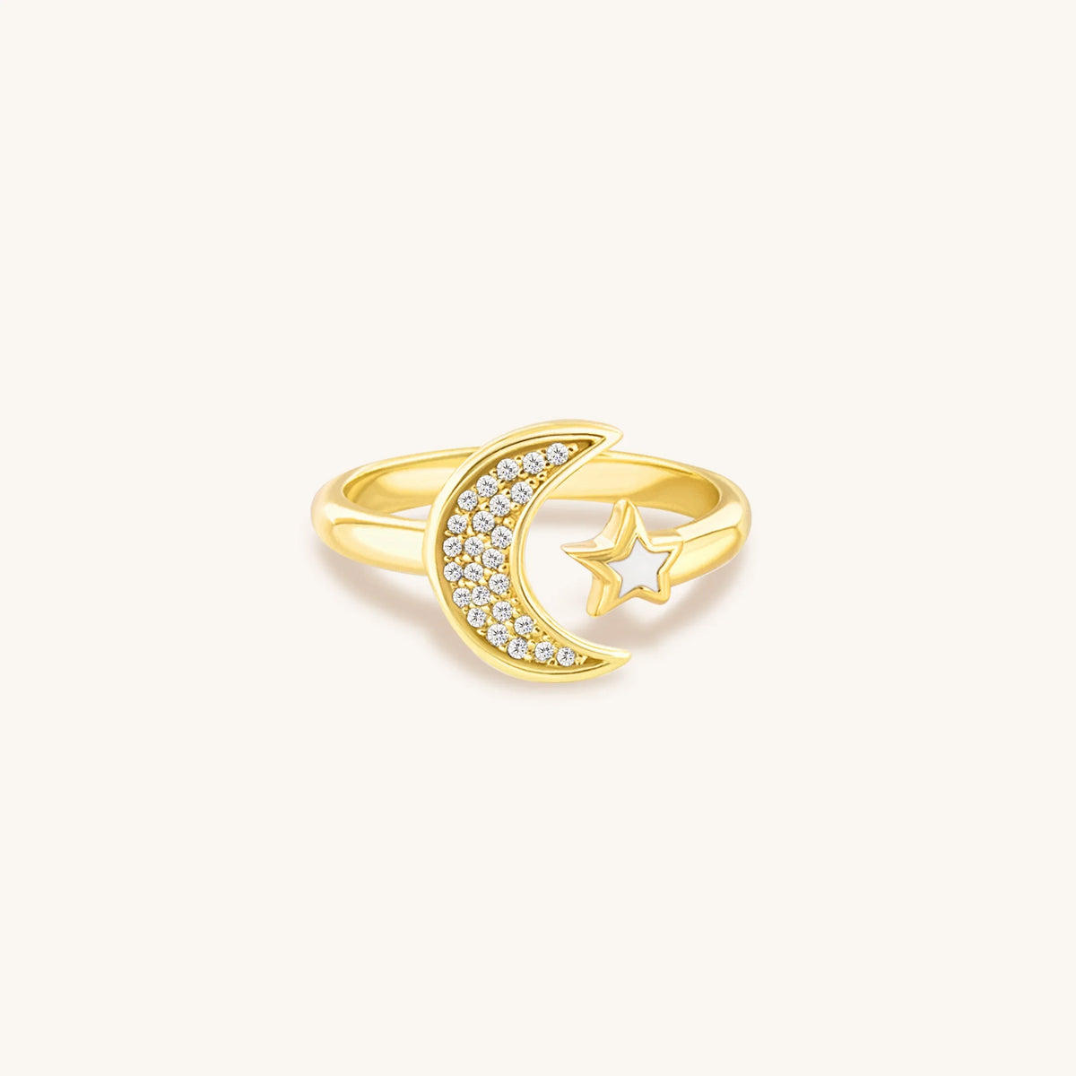 Intuitive Power Moon & Star Ring