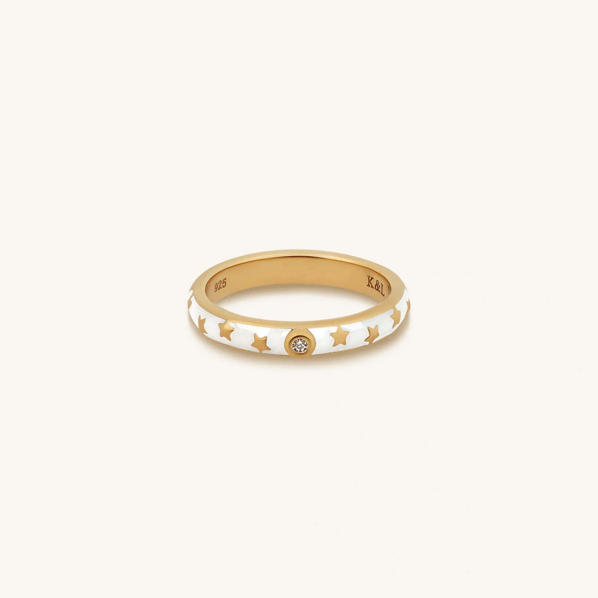 Luminous Aura Gold Stars Ring