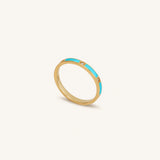 Soothing Vibrations Gold Turquoise Ring