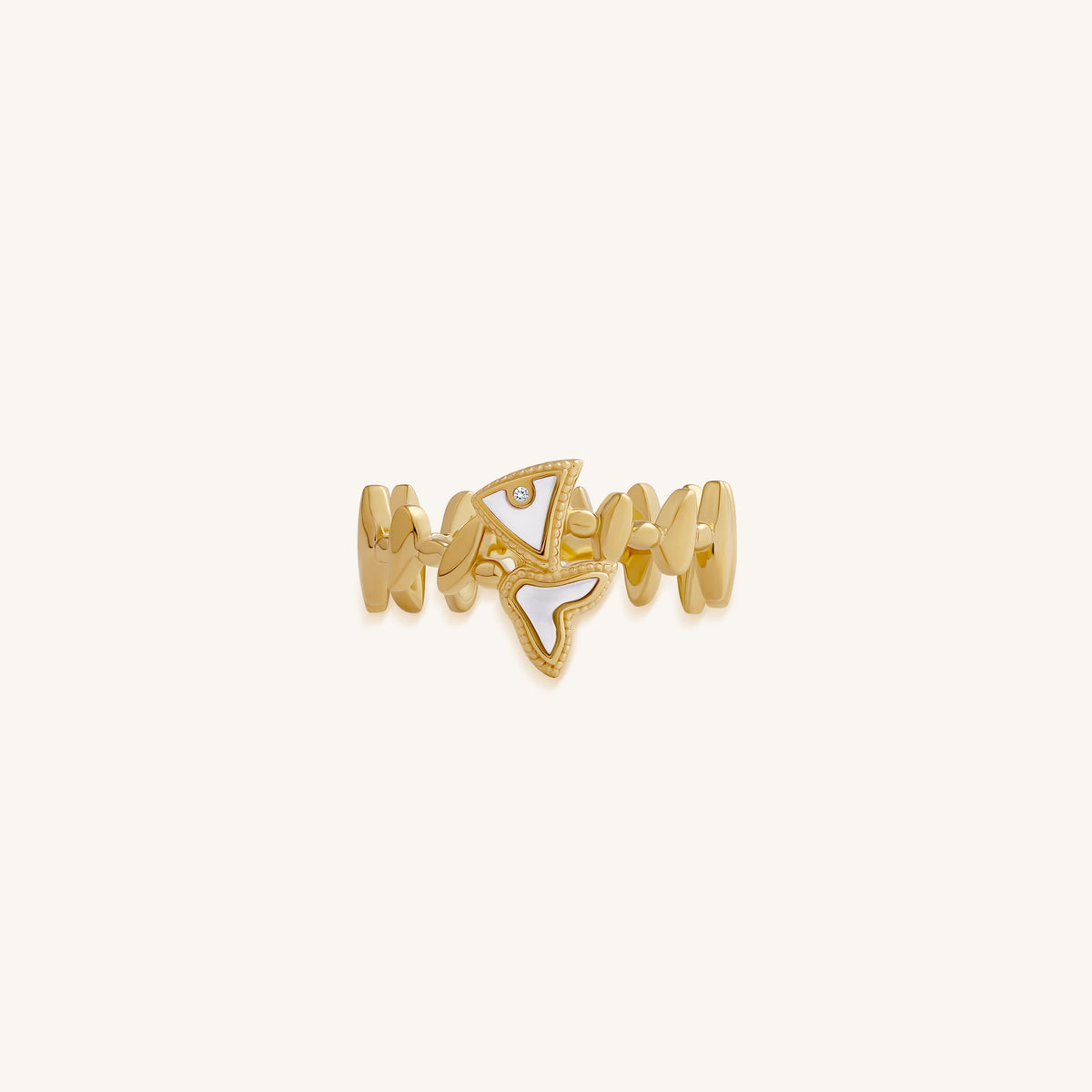 Timeless Abundance Fish Mother of Pearl Ring