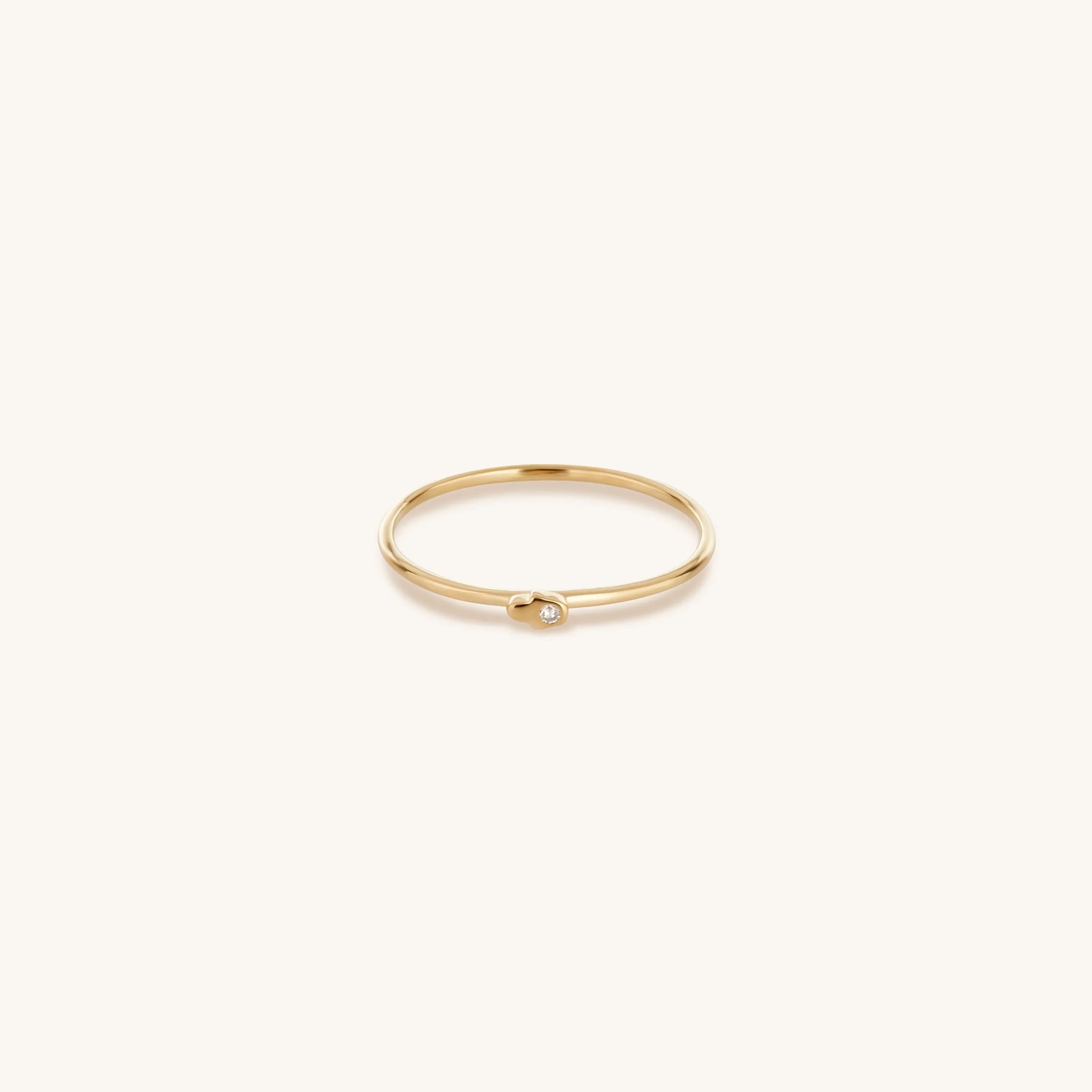 Embrace of Love Diamond Hamsa 14K Gold Ring