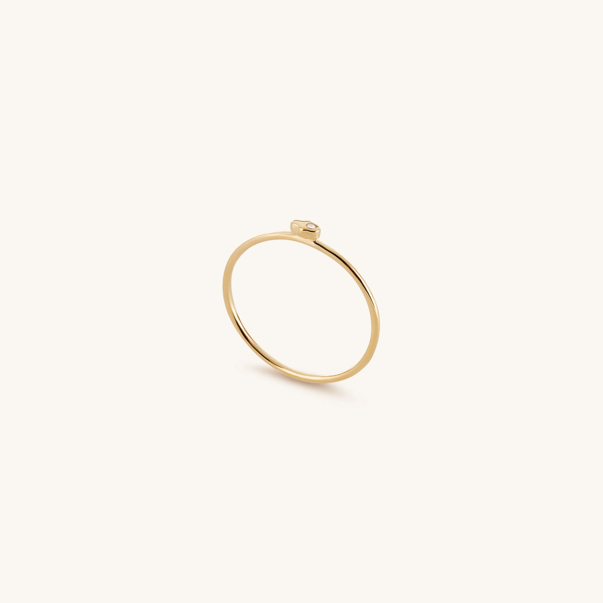 Embrace of Love Diamond Hamsa 14K Gold Ring