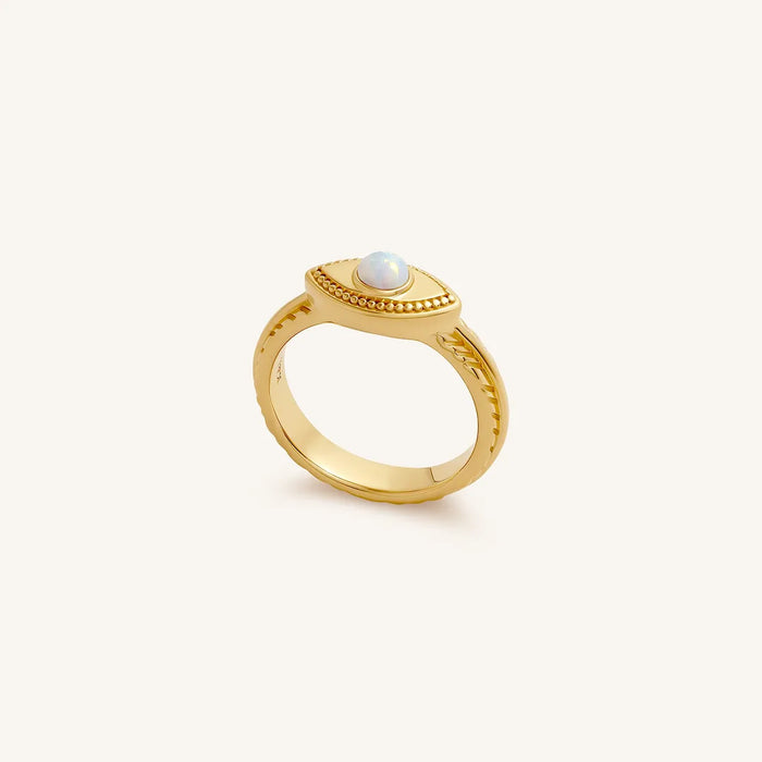 Guardian Glow Opal Evil Eye Ring