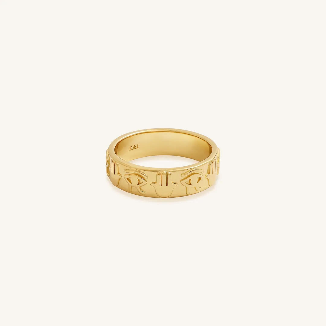 Sacred Vision Horus Hamsa Ring