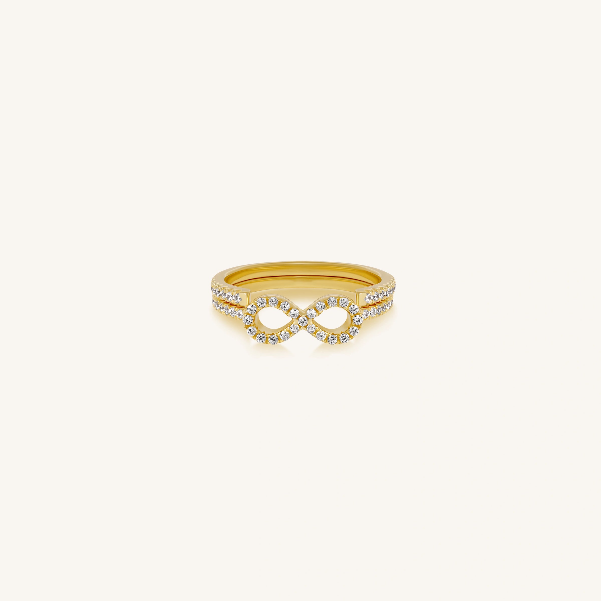 Infinite Harmony Dainty Gold Stack Ring