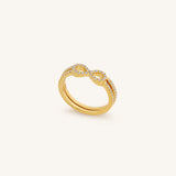 Infinite Harmony Dainty Gold Stack Ring