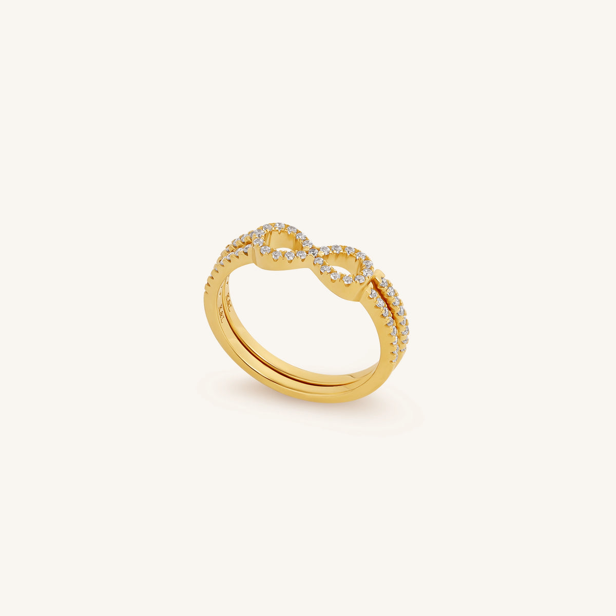 Infinite Harmony Dainty Gold Stack Ring