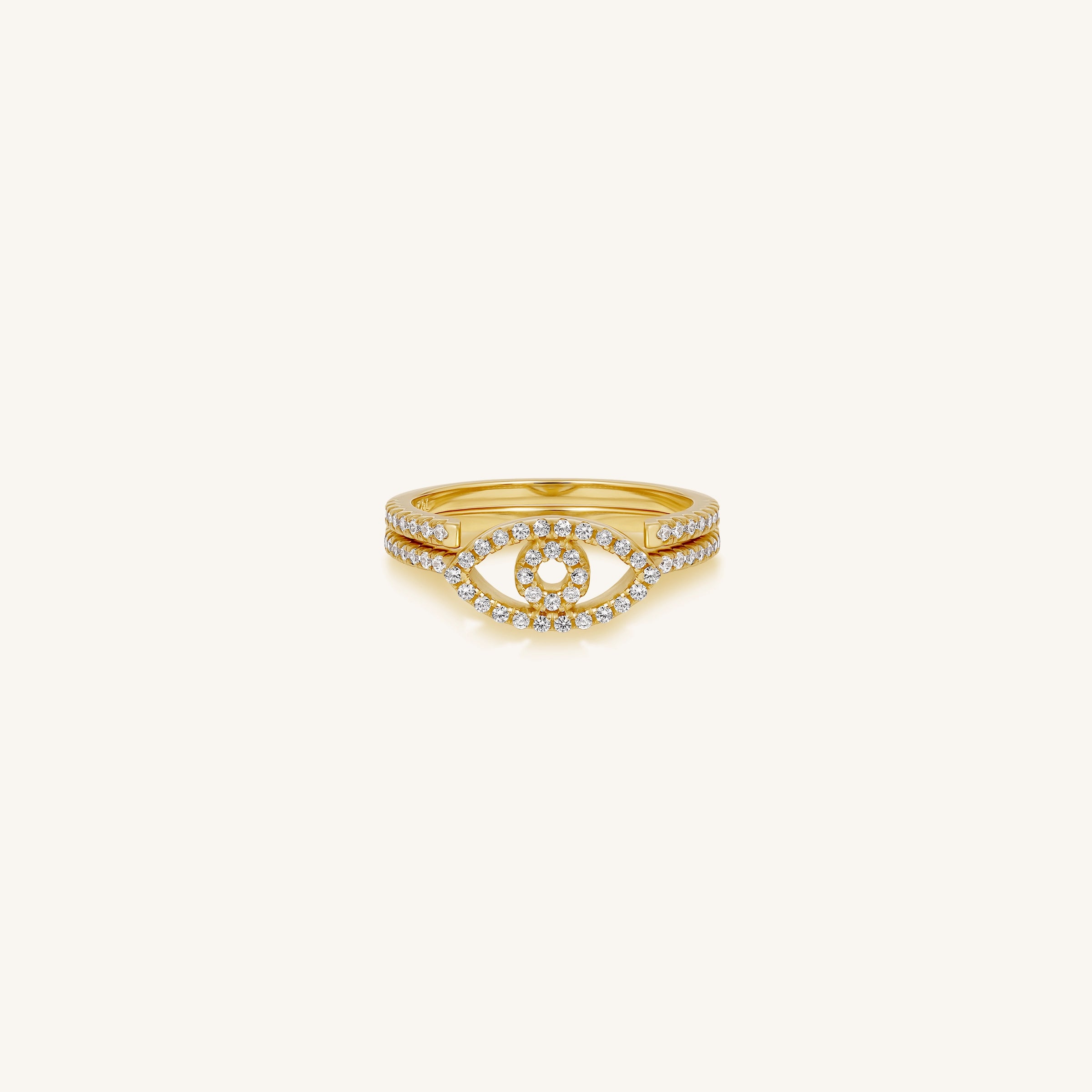 Still Vision Evil Eye Gold Stack Ring