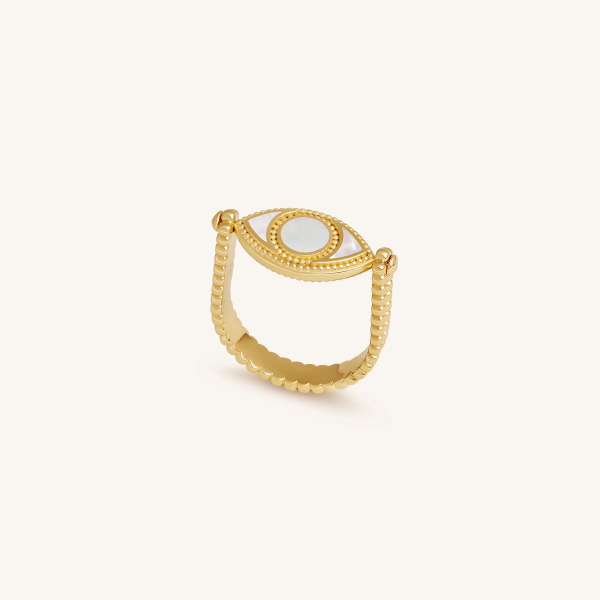 Calm Protection Evil Eye Gold Ring