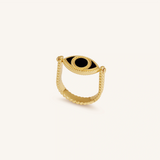 Calm Protection Evil Eye Gold Ring