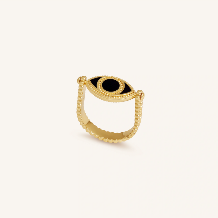 Calm Protection Evil Eye Gold Ring