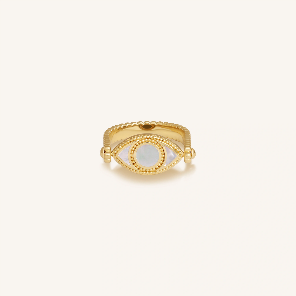 Calm Protection Evil Eye Gold Ring