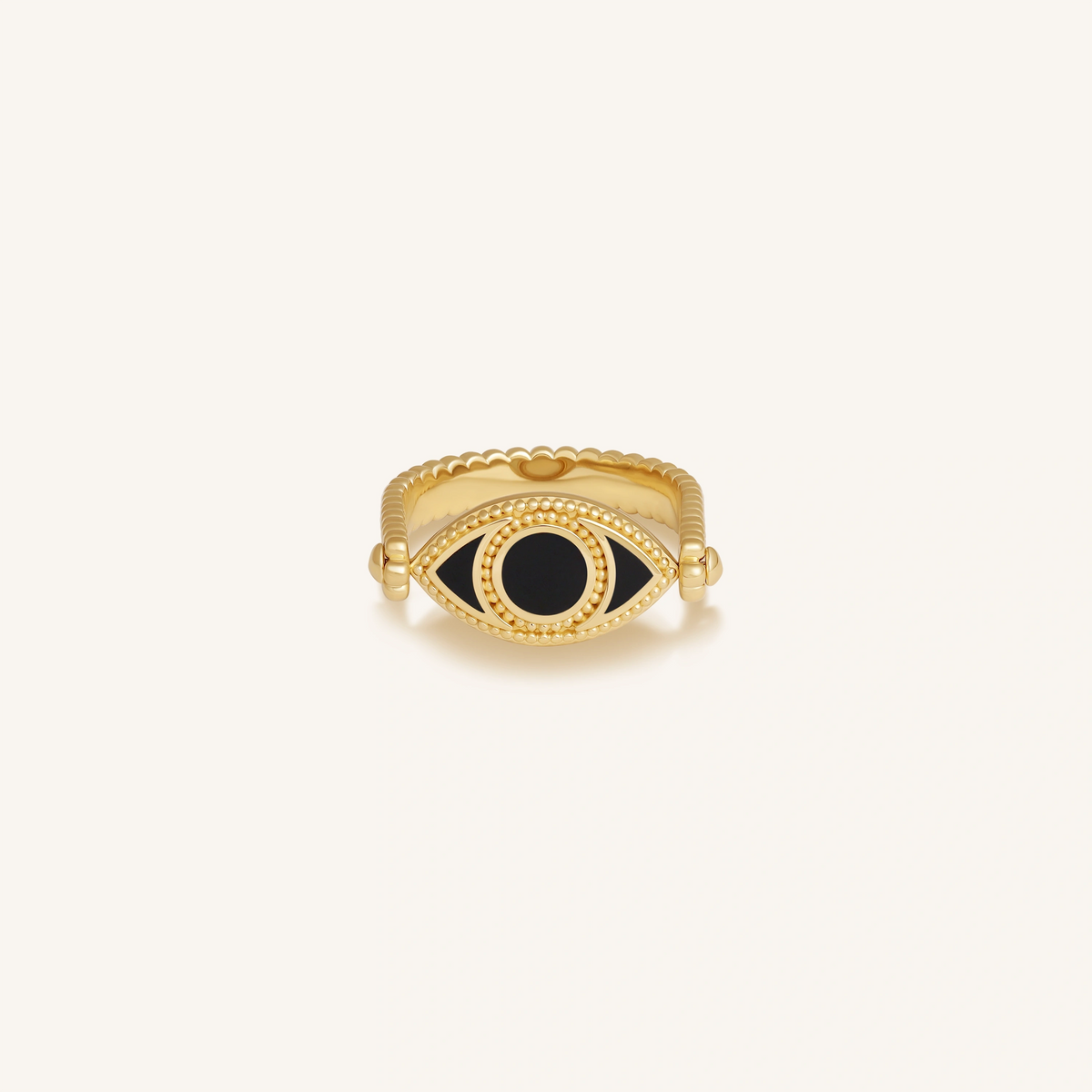 Calm Protection Evil Eye Gold Ring