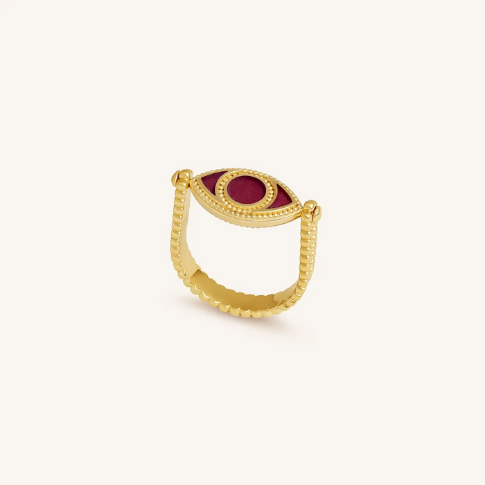 Balance Within Evil Eye Ring