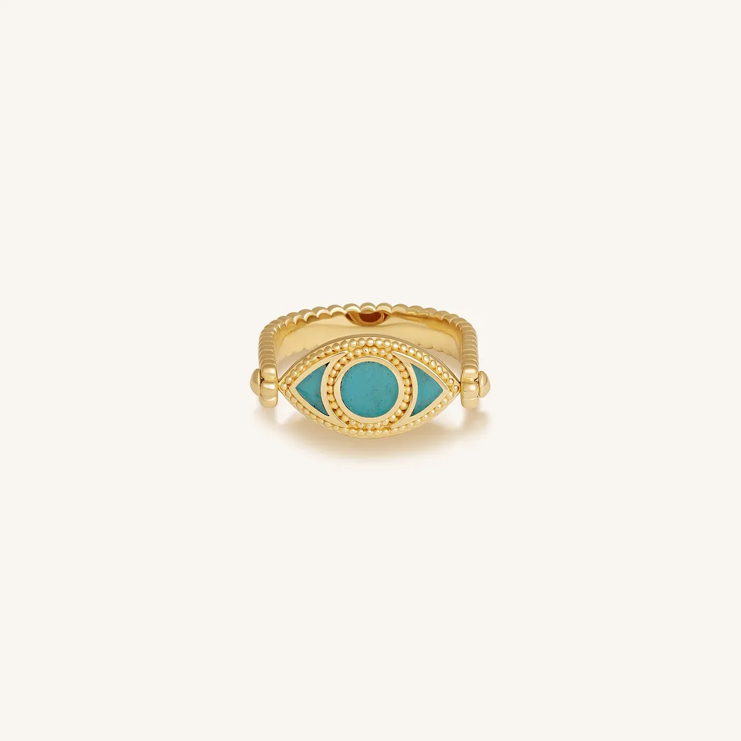 Balance Within Evil Eye Ring