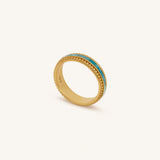 Brilliant Elegance Turquoise Gold Ring