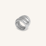 Silver Trine Balance Ring Stack