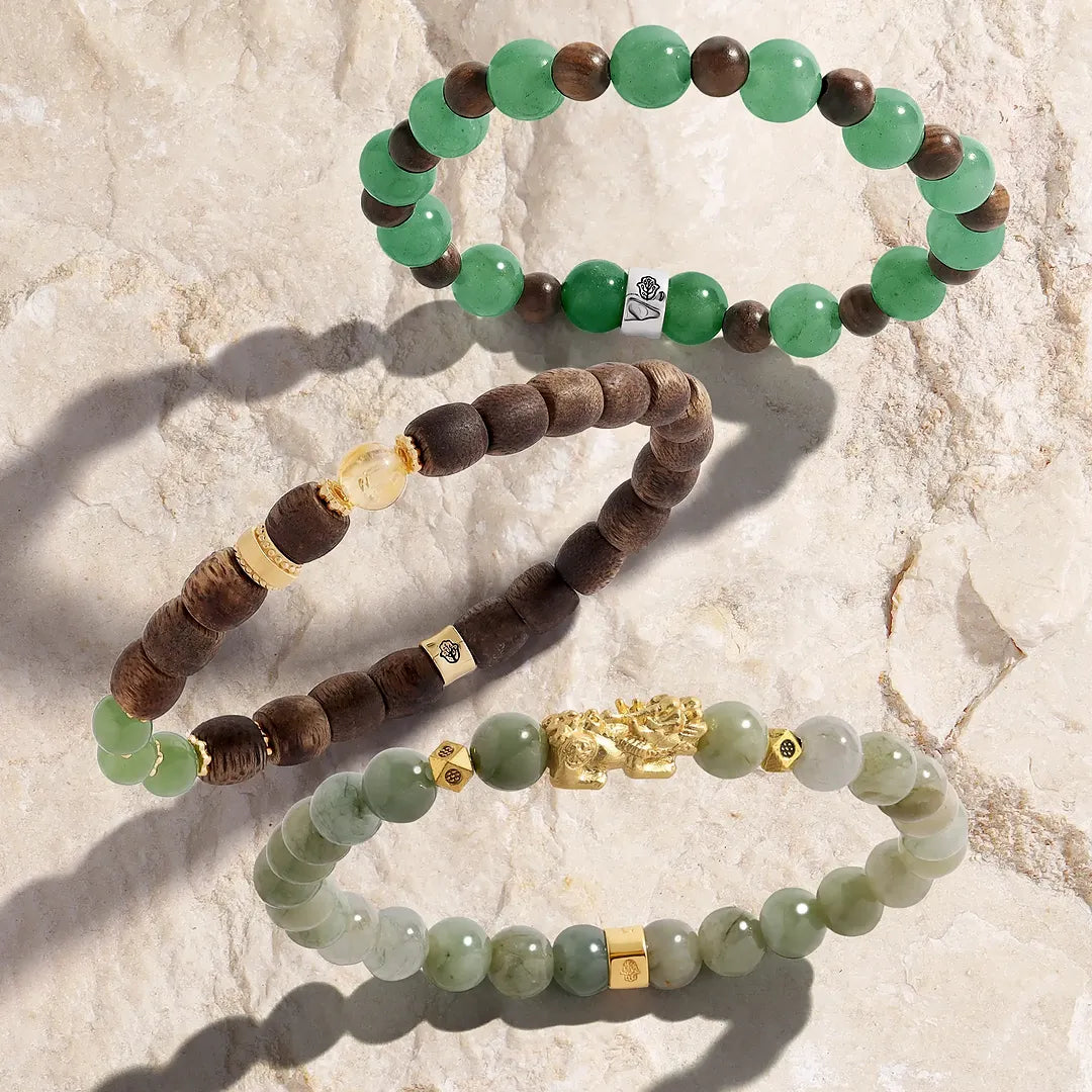 Divine Composure Agarwood & Jadeite Bracelet