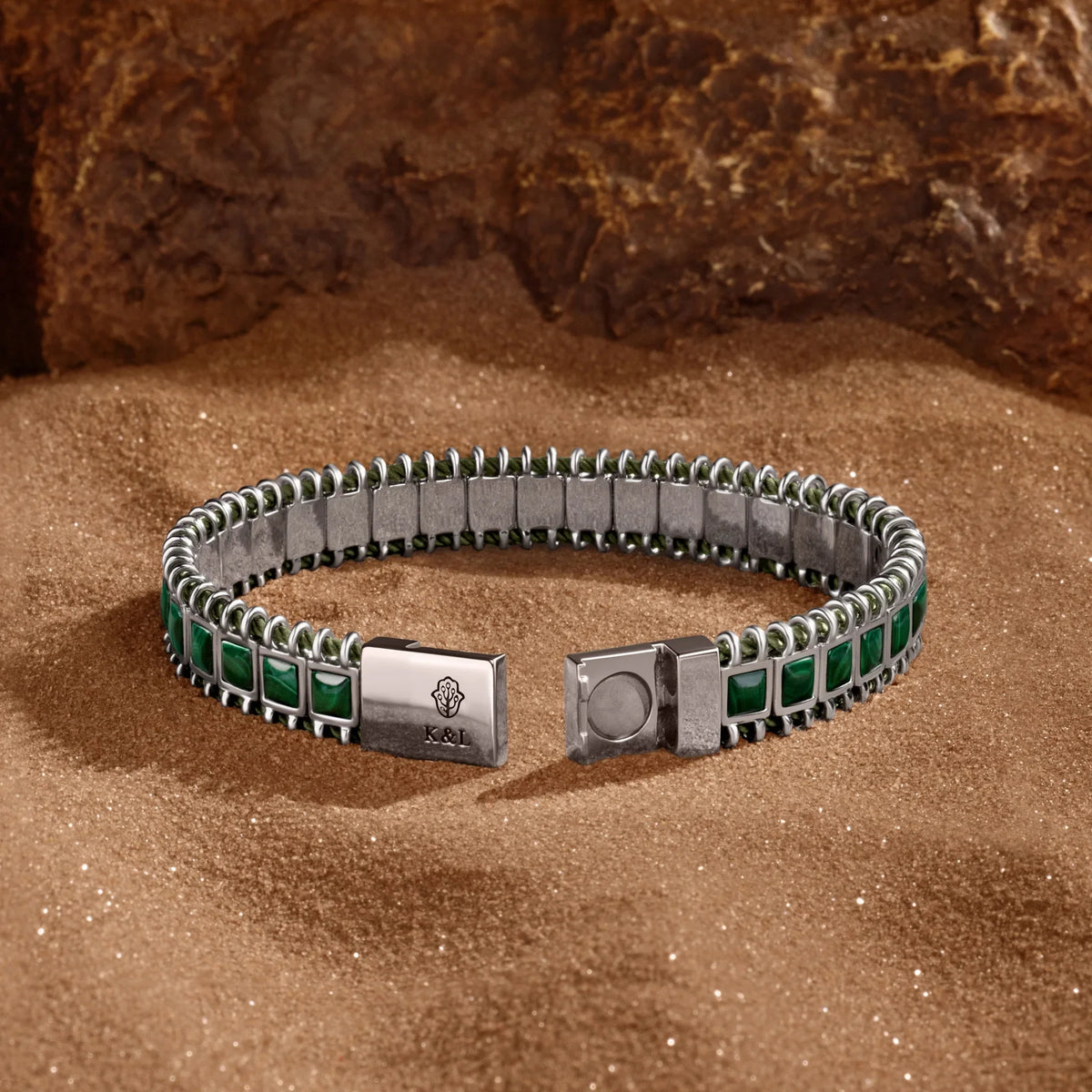 Sacred Grounding Magnetic Green String Bracelet