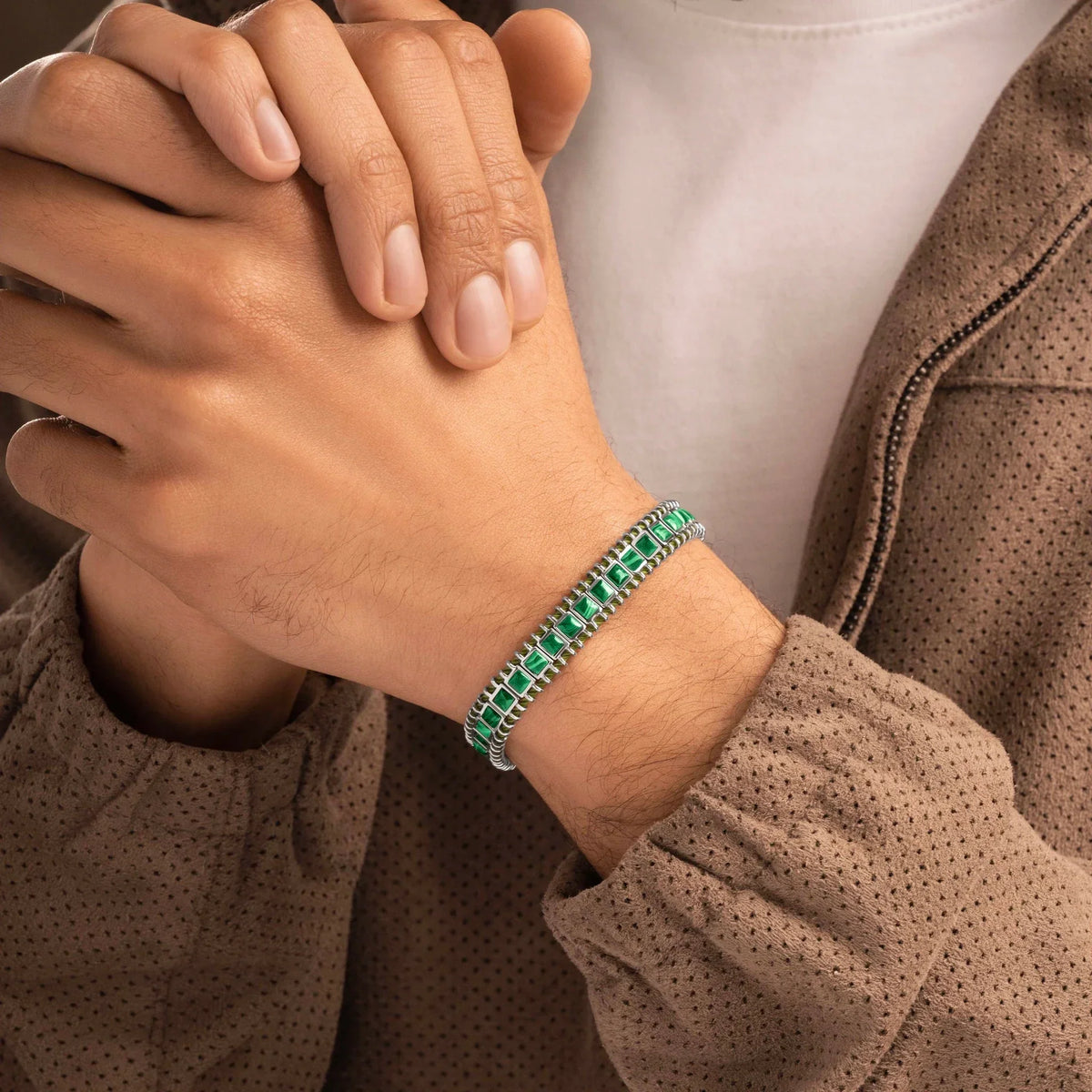 Sacred Grounding Magnetic Green String Bracelet