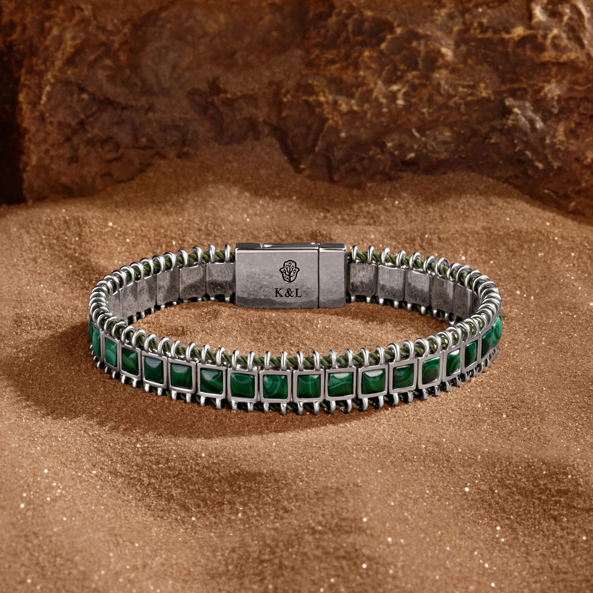 Sacred Grounding Magnetic Green String Bracelet
