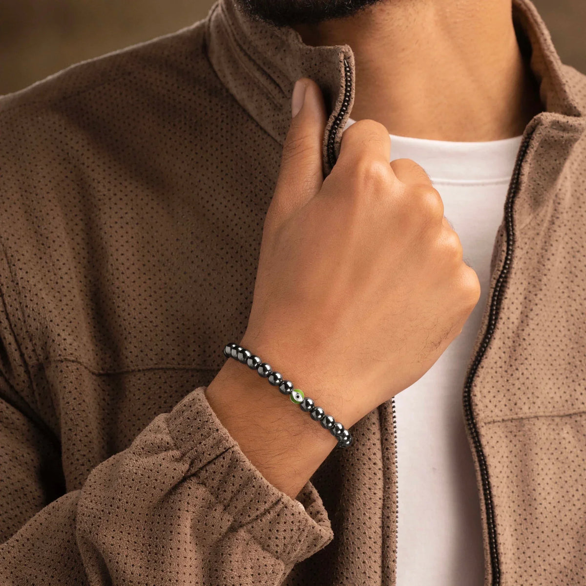 Vibrational Reset - Hematite Evil Eye Bracelet