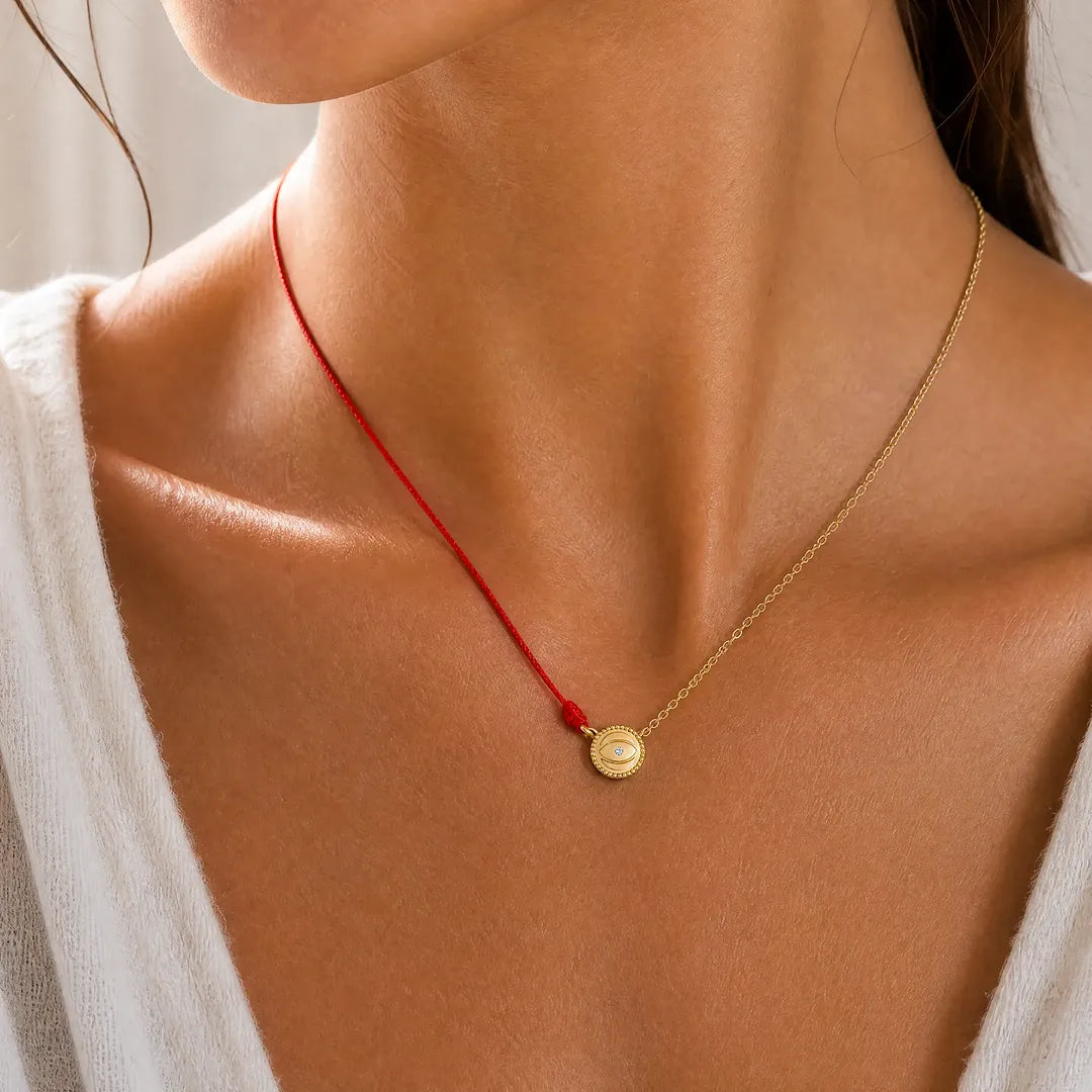 Protective Balance Evil Eye Red String Necklace
