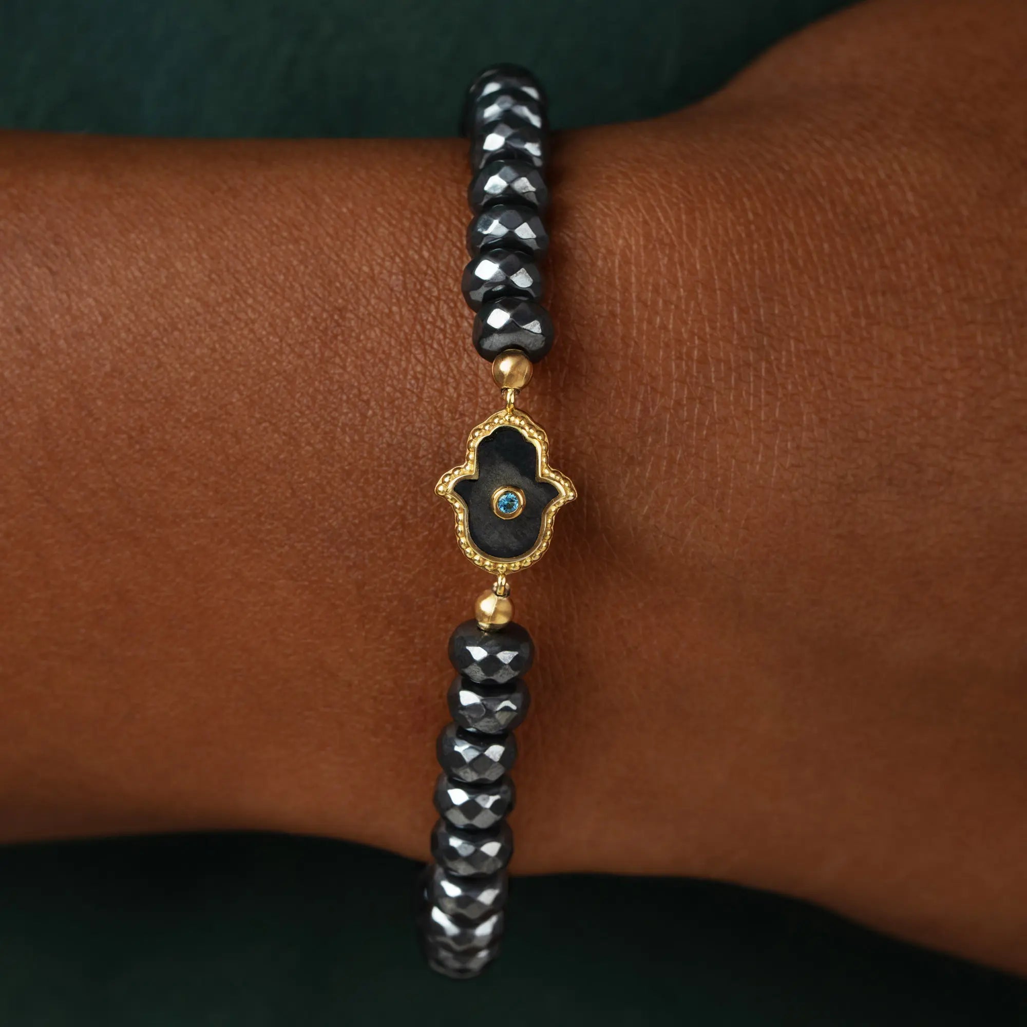 Guardian Spirit Hematite & Aquamarine Bracelet