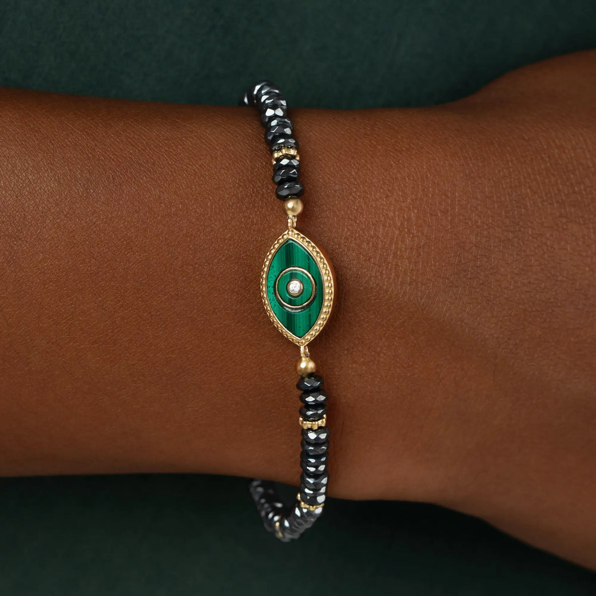 Protective Harmony Hematite & Malachite Bracelet