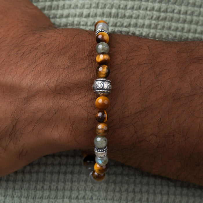 Guardian Strength Tiger’s Eye & Labradorite Bracelet