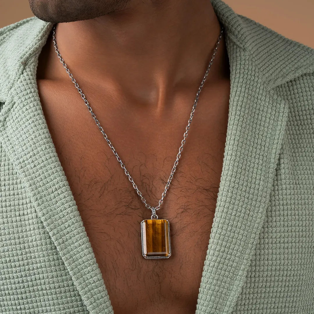 Ember Vision Tiger Eye Pendant Necklace