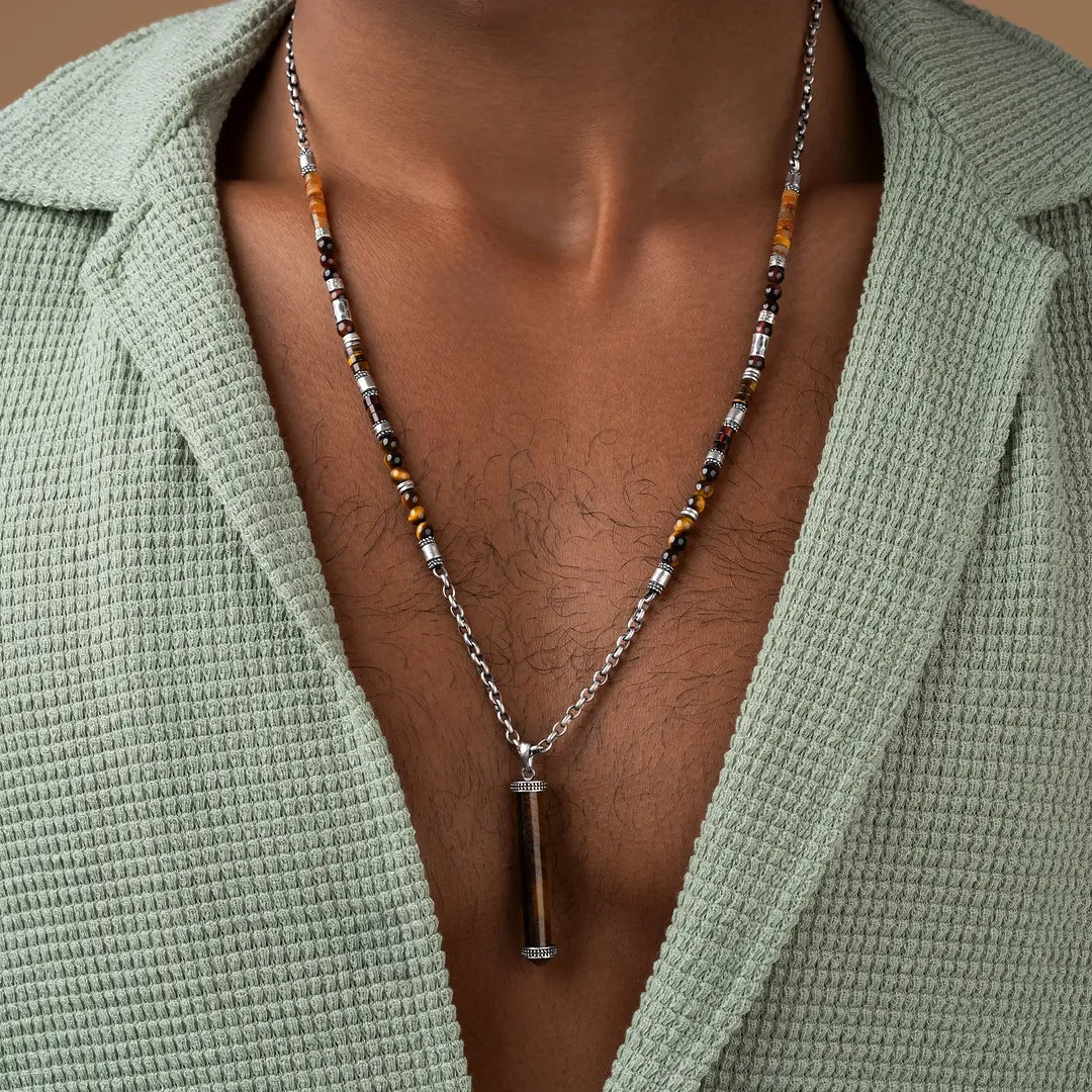 Equinox Tiger’s Eye Tube Necklace