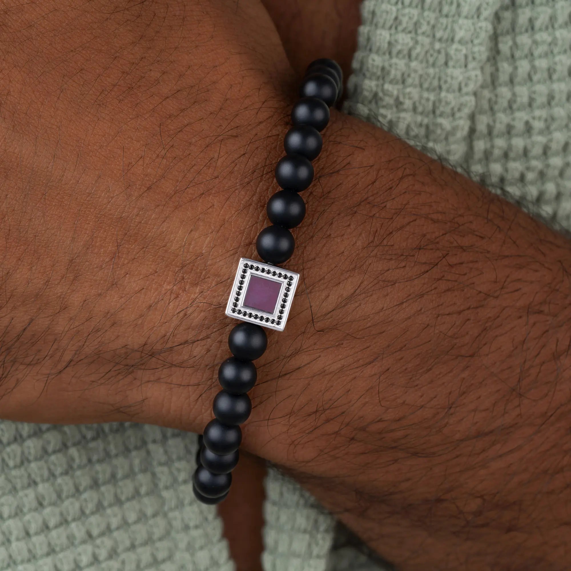 Infinite Devotion Matte Onyx Bible Nano Chip Bracelet