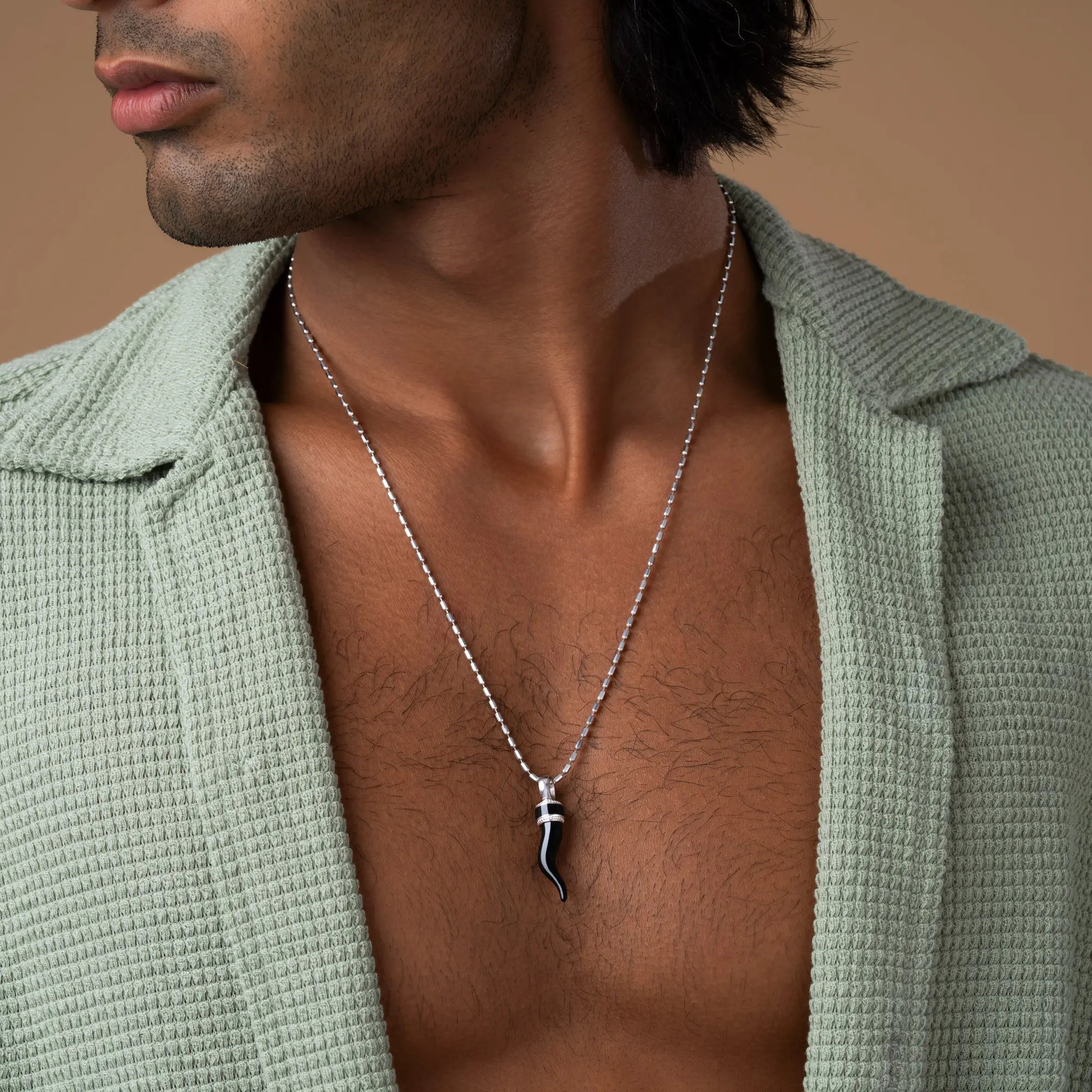 Fortified Spirit Black Onyx Cornetto Necklace