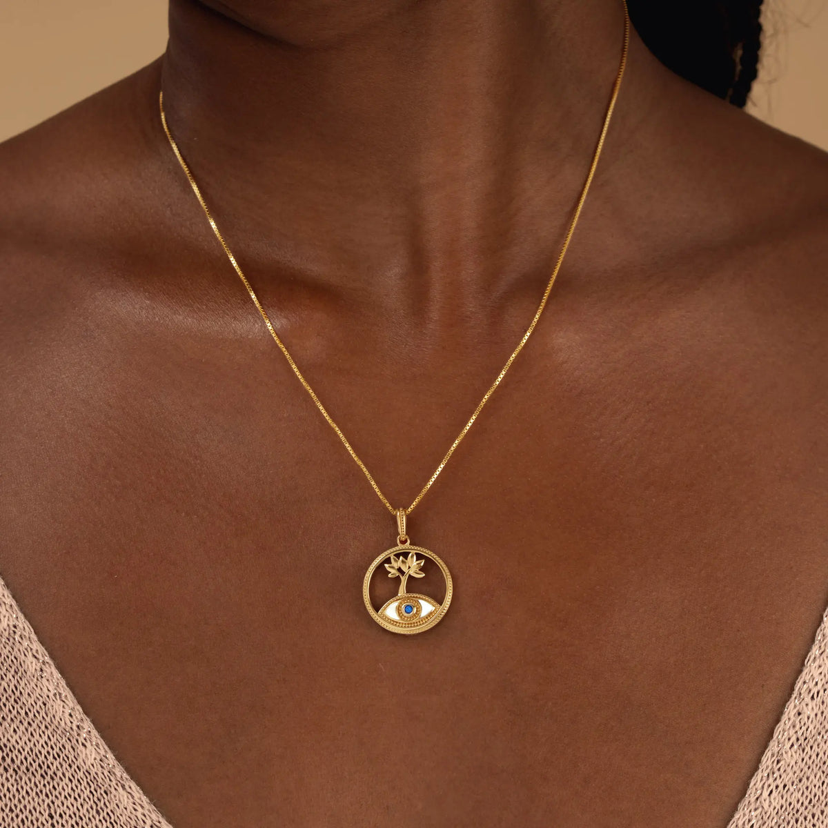 Eternal Balance Tree of Life Sapphire Necklace