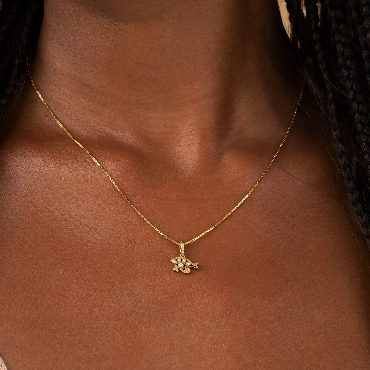 Divine Insight Eye of Horus Protection Necklace